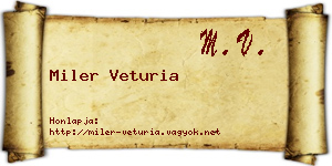 Miler Veturia névjegykártya
